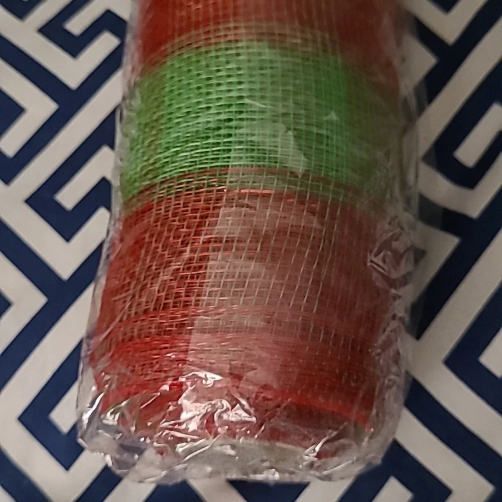 Deco Poly Mesh Roll And Burlap Ribbon Roll Both New